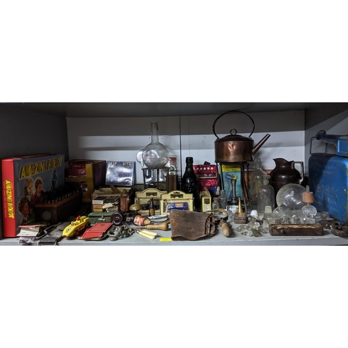 305 - A mixed lot to include Days Gone diecast model vehicles, boxed Amazing Robot game, a child's piano a... 