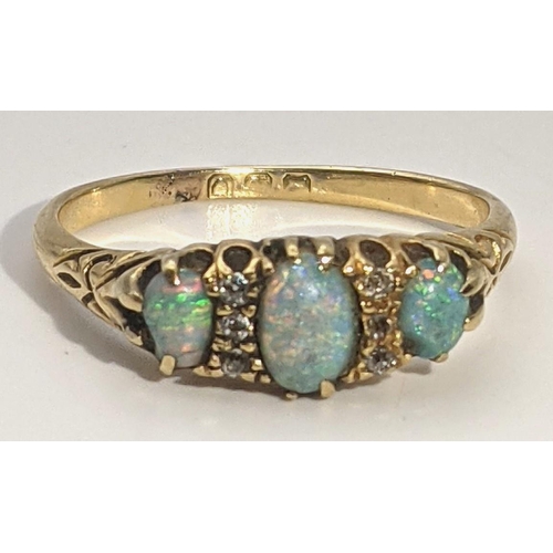 138 - An 18ct gold opal and diamond ring 2.8g
Location: RING
If there is no condition report shown, please... 