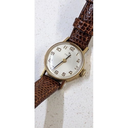 206 - A 9ct gold Tissot ladies manual wind wristwatch
Location:CAB1
If there is no condition report shown,... 