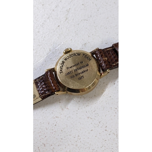 206 - A 9ct gold Tissot ladies manual wind wristwatch
Location:CAB1
If there is no condition report shown,... 