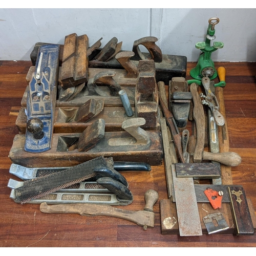 282 - A selection of wood working planes and other woodworking tools of various sizes.
Location:ROS
If the... 