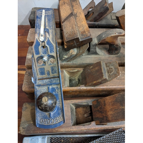 282 - A selection of wood working planes and other woodworking tools of various sizes.
Location:ROS
If the... 