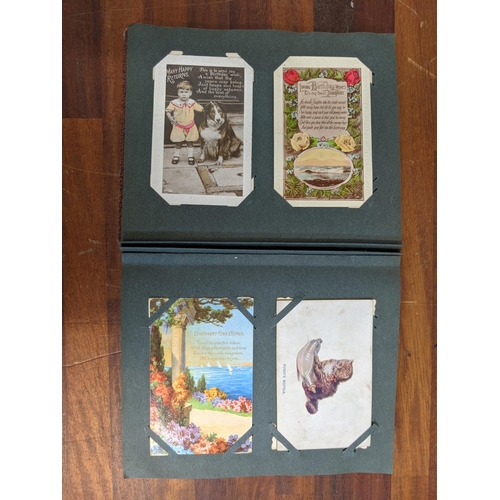 374 - Collectables to include a Victorian photograph album, an album for picture cards and an album of pos... 