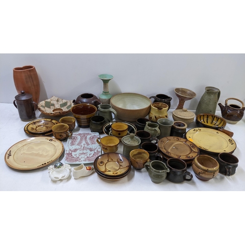 402 - A selection of studio pottery to include Leach, early Winchcombe and others 
Location: 11-4
If there... 