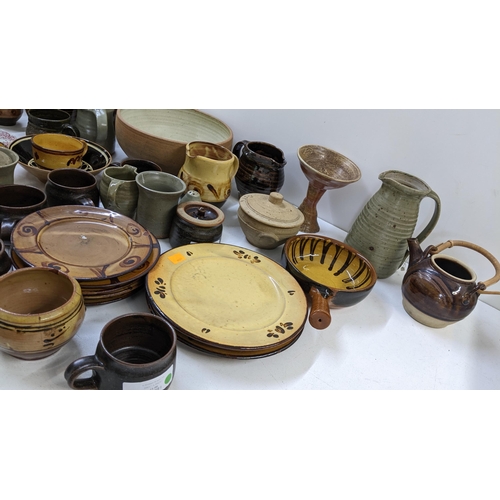 402 - A selection of studio pottery to include Leach, early Winchcombe and others 
Location: 11-4
If there... 