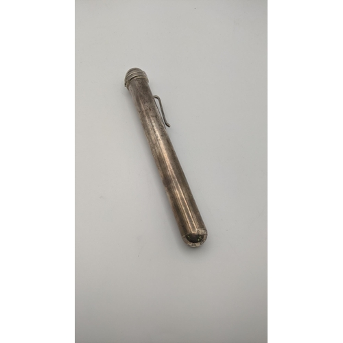 98 - A white metal cigar case, 18cm long, 64.5g, Location: CAB 6
If there is no condition report shown, p... 
