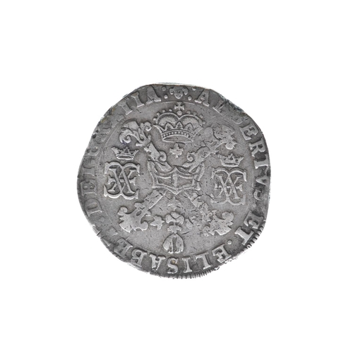 77 - Spanish Netherlands - Duchy of Brabant, Albert and Isabella (1598-1621), 1 Patagon ND(1612-1621), Cr... 