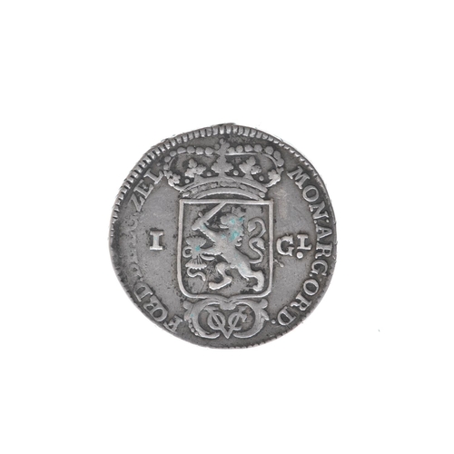 81 - Netherlands East Indies (1601-1949) - 1791 Gulden, Crowned coat of arms dividing denomination and VO... 