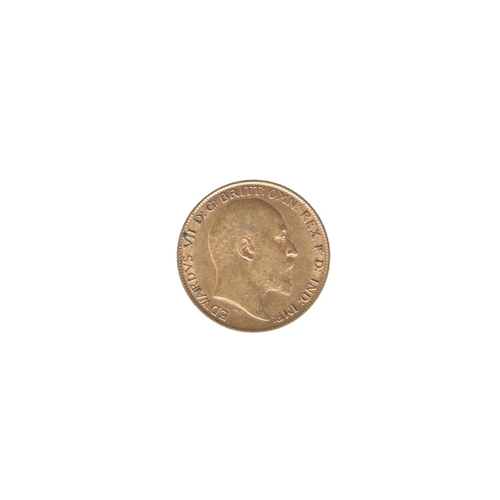 93 - United Kingdom - Edward VII (1901-1910), 1910 Gold Half Sovereign, London Mint,