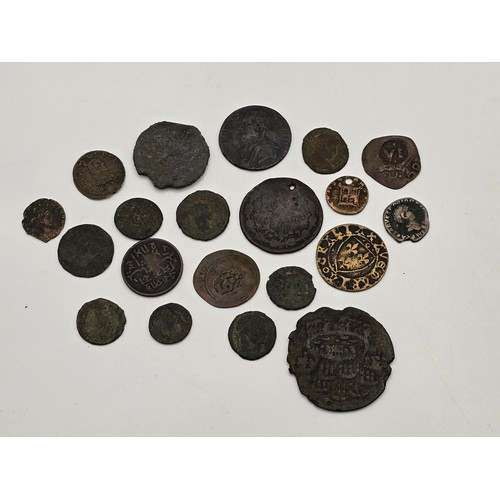 109 - Mixed Coins of Interest - to include a 1739 Admiral Vernon Medal, capture of Porto Bello, having no ... 