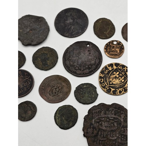 109 - Mixed Coins of Interest - to include a 1739 Admiral Vernon Medal, capture of Porto Bello, having no ... 