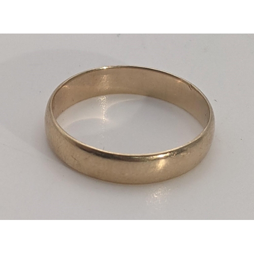 237 - A gold wedding band, tested as 10ct gold size R 1/2, 2.6g
Location:RING
If there is no condition rep... 