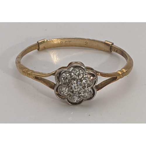 251 - An 18ct gold and diamond daisy ring, 1.9g Location:RING
If there is no condition report shown, pleas... 