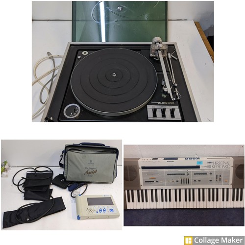 494 - A Korg electric personal keyboard, a super accompaniment system, no leads, serial no:809194, a Hunt ... 