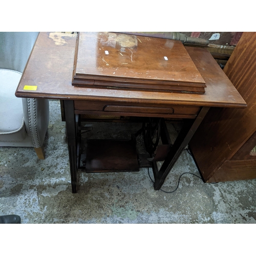 386 - A Bush record player SR31D, selection of framed and glazed pictures, and a gilt framed wall mirror, ... 