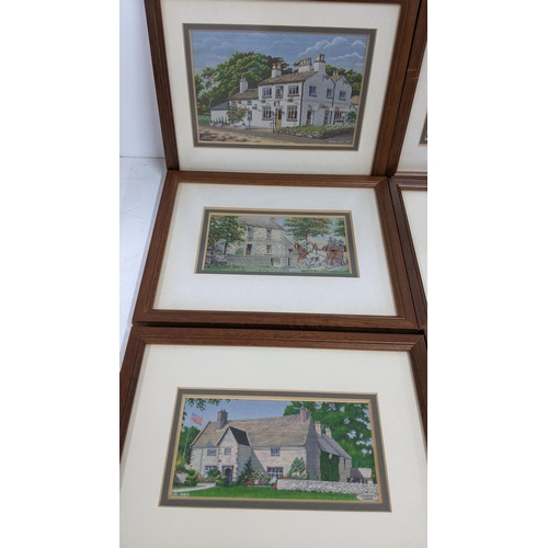 404 - A set of ten mid/late 20th century Macclesfield framed silks, 15x8, the frames 26x21
Location: BWR
I... 