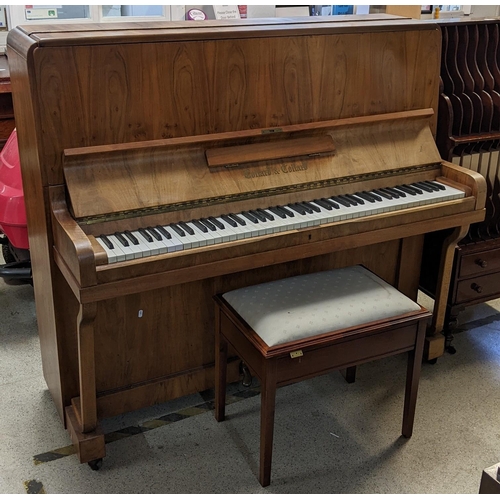 422 - A Collard & Collard walnut framed upright piano, 127.5cm h x 142cm w
Location: FOYER
If there is no ... 