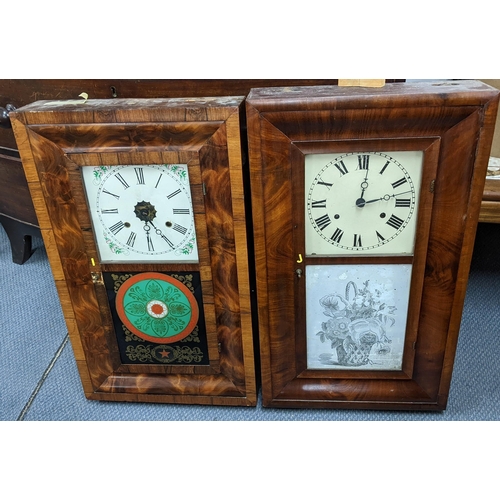 428 - Two late 19th/early 20th century American 8-day wall hanging clocks
Location:A1M
If there is no cond... 