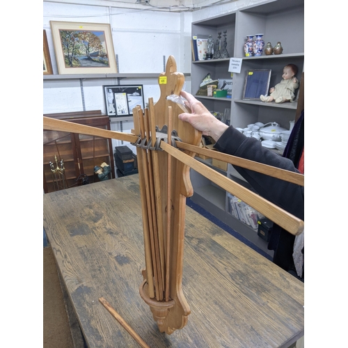 435 - A pine French wall hanging dryer with racks, slates, comes with a screw, 104cm h
Location:RWM
If the... 