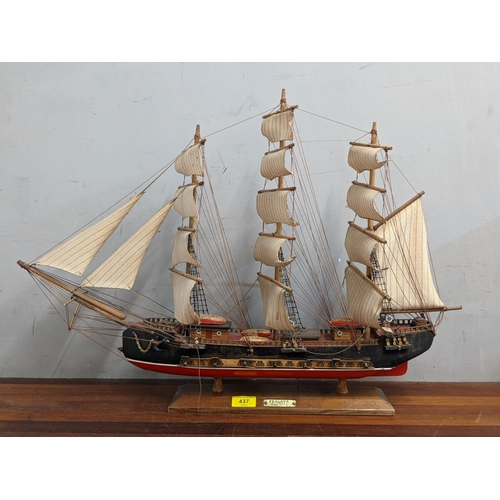 437 - A model of the Spanish sailing ship Frigata Siglio XVIII, 49cm h
Location:BWR
If there is no conditi... 