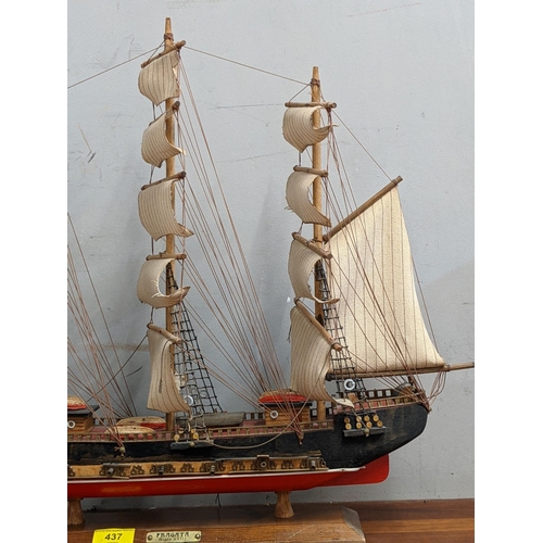 437 - A model of the Spanish sailing ship Frigata Siglio XVIII, 49cm h
Location:BWR
If there is no conditi... 