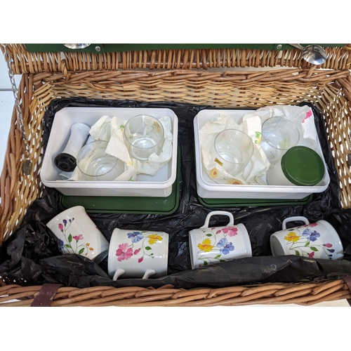 447 - An Optima picnic set within a wicker basket with a mixture of glass and plastic ware
Location:A4M
If... 