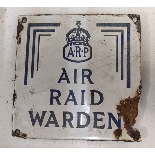 448 - A mixed lot to include a 20th century ARP Airwarden enamel sign, vintage watches, framed pictures an... 