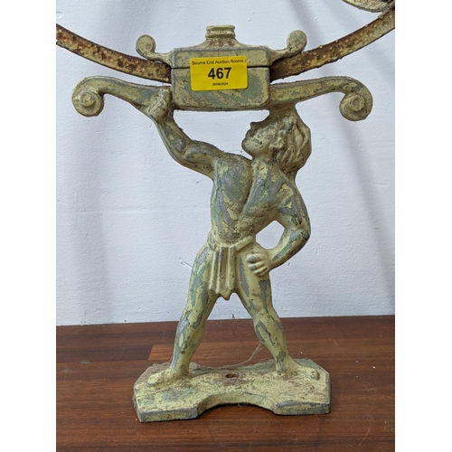 467 - A hemisphere armillary sphere supported by Atlas garden ornament, 78.5cm h x 52cm w
Location:RAB
If ... 