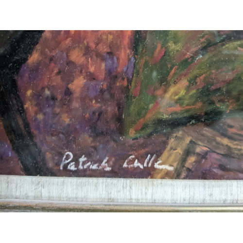 482 - Patrick Cullen - Piano recital - study of a young woman playing a piano, mixed media, signed lower l... 