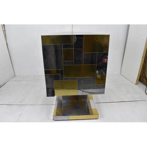 100A - A Paul Evans 'Cityscape' chromed steel and brass sideboard, produced by Directional, circa 1970, hav... 