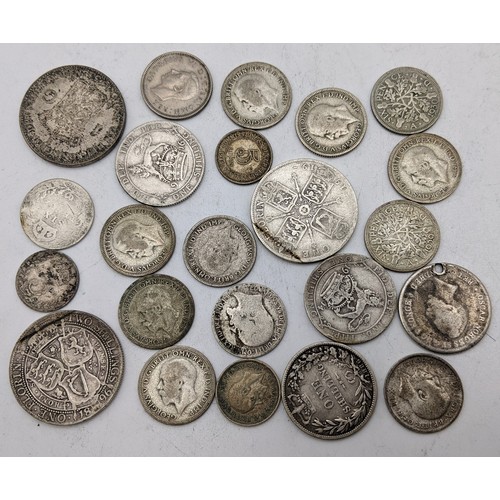 70 - Mixed Coins - 1896, 1919 Florins, 1886, 1914, 1916 Shillings, 1906, 1908, 1914 Sixpence, 1908 Threep... 