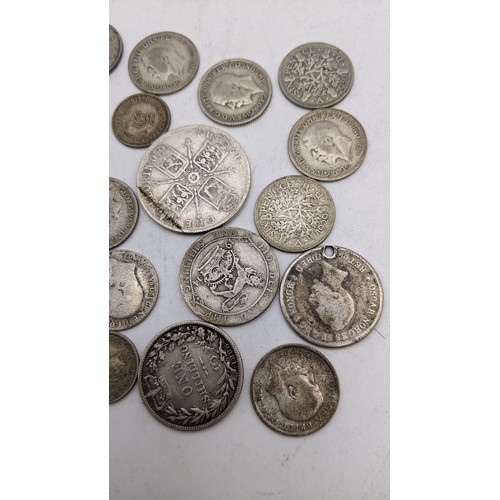 70 - Mixed Coins - 1896, 1919 Florins, 1886, 1914, 1916 Shillings, 1906, 1908, 1914 Sixpence, 1908 Threep... 