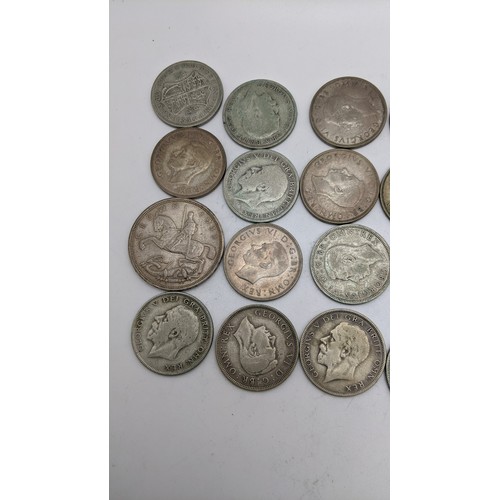 71 - Mixed Silver Coinage - Pre 1947 Halfcrowns to in clude George V and George VI in various conditions,... 