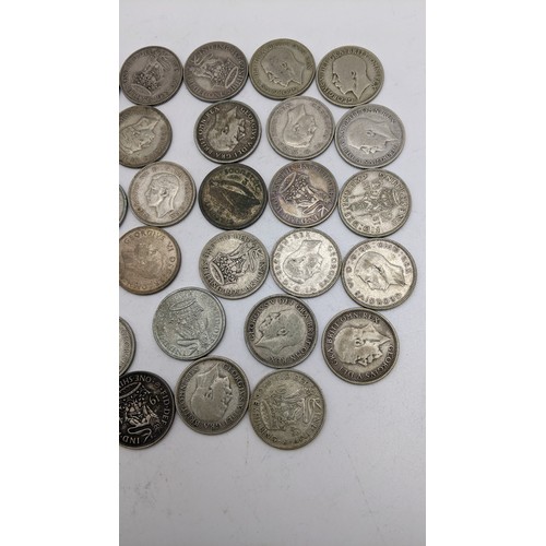 73 - Mixed Silver Coinage - Pre 1947 Shillings George V and George VI, in various conditions, together wi... 