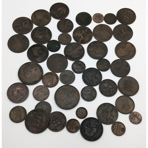 89 - Victorian Copper Coinage - to include 1854, 1855 Pennies, 1853, 1854, 1858 Halfpennies, Halffarthing... 