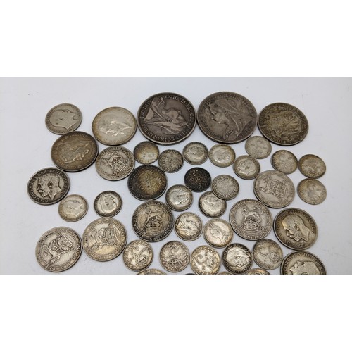 110 - Mixed Silver Coinage - to include 1893, 1900 Crowns, 1916 Halfcrown, 1915, 1919 Florins, and other P... 