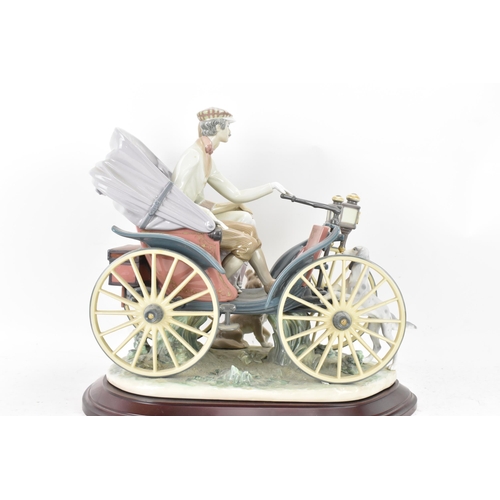 102 - A Lladro large limited edition porcelain group entitled 'Sunday Drive', with a framed certificate, d... 