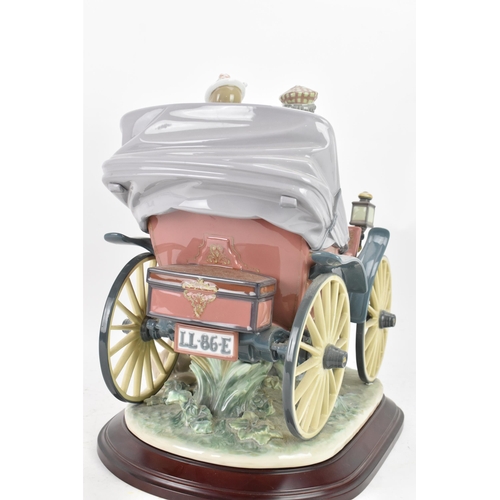 102 - A Lladro large limited edition porcelain group entitled 'Sunday Drive', with a framed certificate, d... 