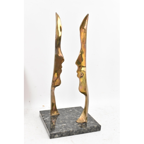 120 - Paul Pacotto (B.1939) Two shadow art sculptures to include a gilt metal abstract sculpture mounted o... 