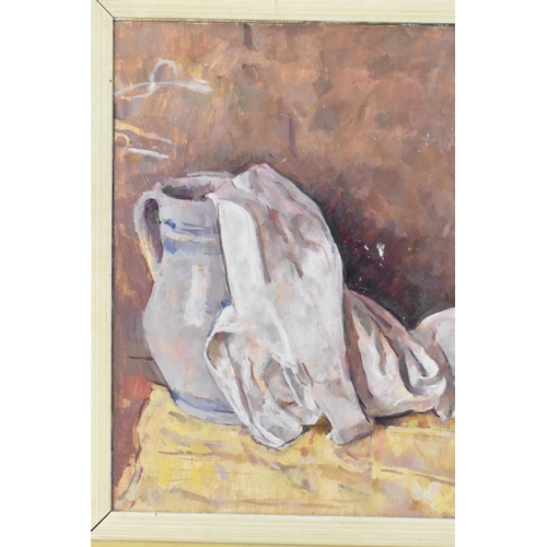 124 - George Weissbort (1928-2013) - Two oil on board still life paintings, one entitled 'The Bottle of Sa... 