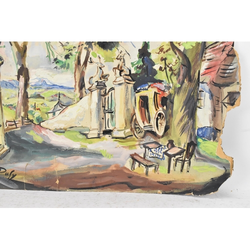 129 - French school, An unframed watercolour depicting a country landscape scene, signed Raoul Dufy to the... 