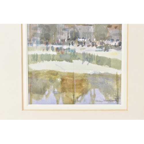 138 - Ken Howard, R.A. (1932-2022) - Watercolour entitled 'High Water, San Marco' signed to the lower righ... 