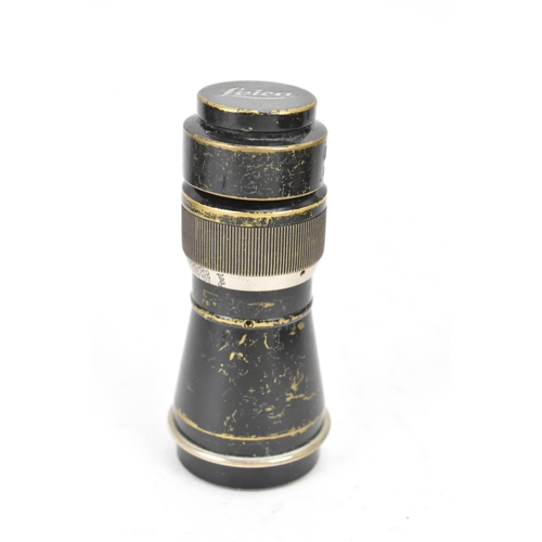 157 - A 1930s Ernest Leitz Wetzlar telephoto lens, Elmar f=10.5cm 1:63, no 136410, with a Leica protector ... 