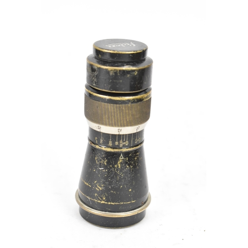 157 - A 1930s Ernest Leitz Wetzlar telephoto lens, Elmar f=10.5cm 1:63, no 136410, with a Leica protector ... 