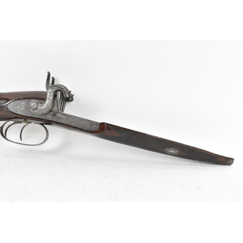 168 - A percussion double barrelled gun, by Samuel & C. Smith of Princess Street London, the 28