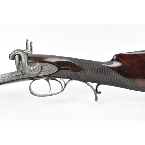 168 - A percussion double barrelled gun, by Samuel & C. Smith of Princess Street London, the 28