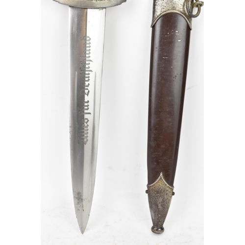 178 - A WWII Second World War Third Reich Nazi German SA Officers dress dagger and scabbard, the dagger ha... 