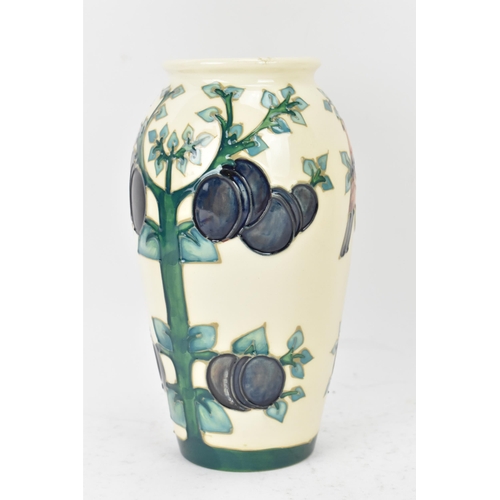 2 - A Moorcroft pottery 'Plum Tree and Bird' pattern vase, designed by Sally Tuffin, of ovoid form with ... 