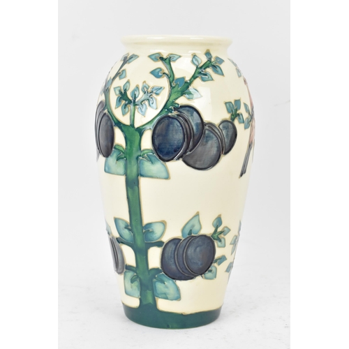 2 - A Moorcroft pottery 'Plum Tree and Bird' pattern vase, designed by Sally Tuffin, of ovoid form with ... 