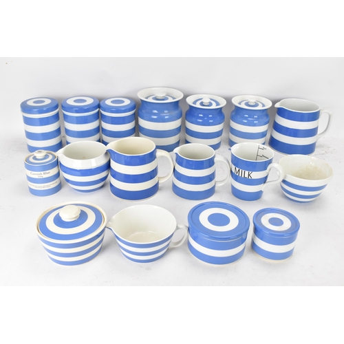 232 - A collection of mid/late 20th century T.G Green Cornish ware blue and white kitchen items to include... 